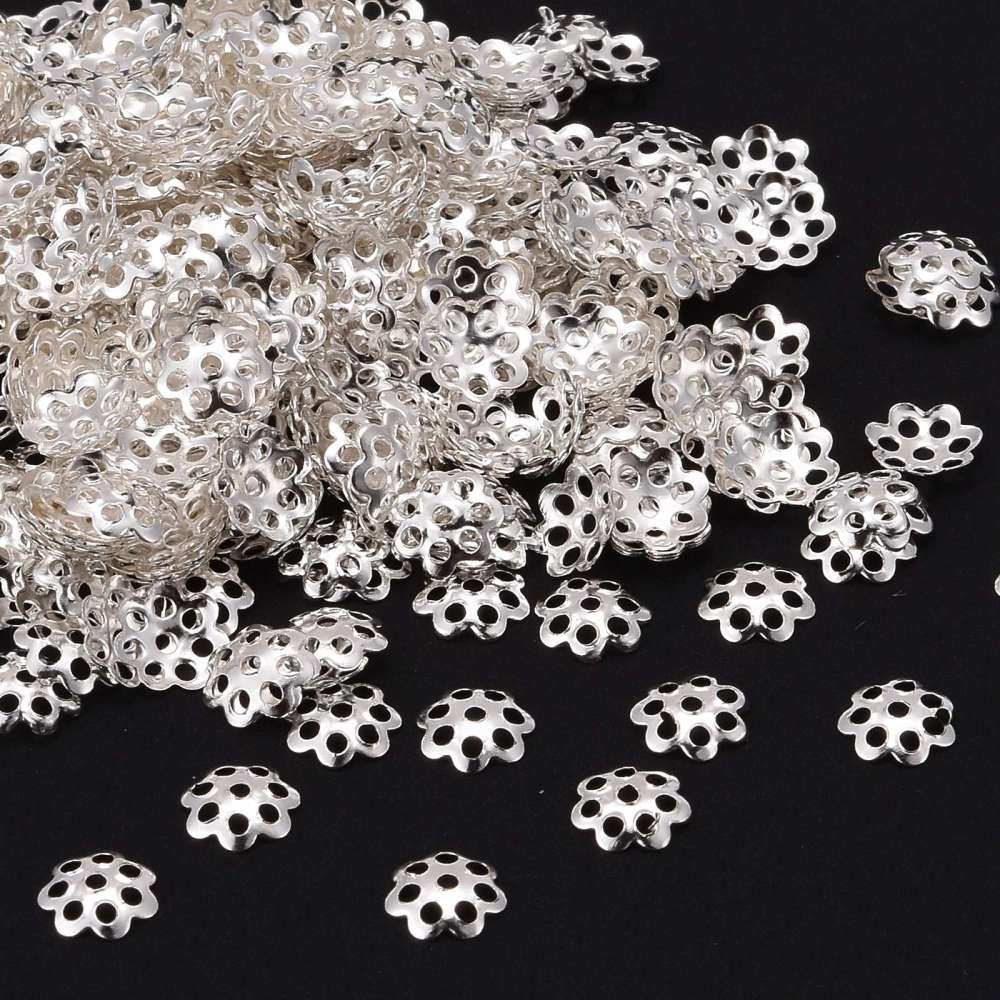 Pärlhattar 6mm Silverpläterade, 50-pack