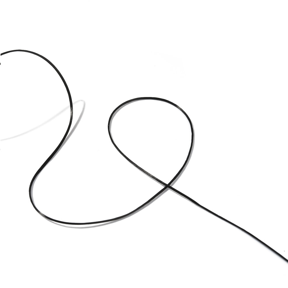 Elastisk Platt Smyckestråd 0,8mm Svart, 1 rulle med 10 meter