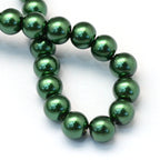 Vaxade Glaspärlor 10mm Mörkgröna, 20st