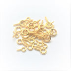 Skruvöglor i Järn 3 storlekar 8mm, 10mm, 13mm Guld, 30-pack