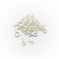 Skruvöglor i Järn 3 storlekar 8mm, 10mm, 13mm Silver, 30-pack