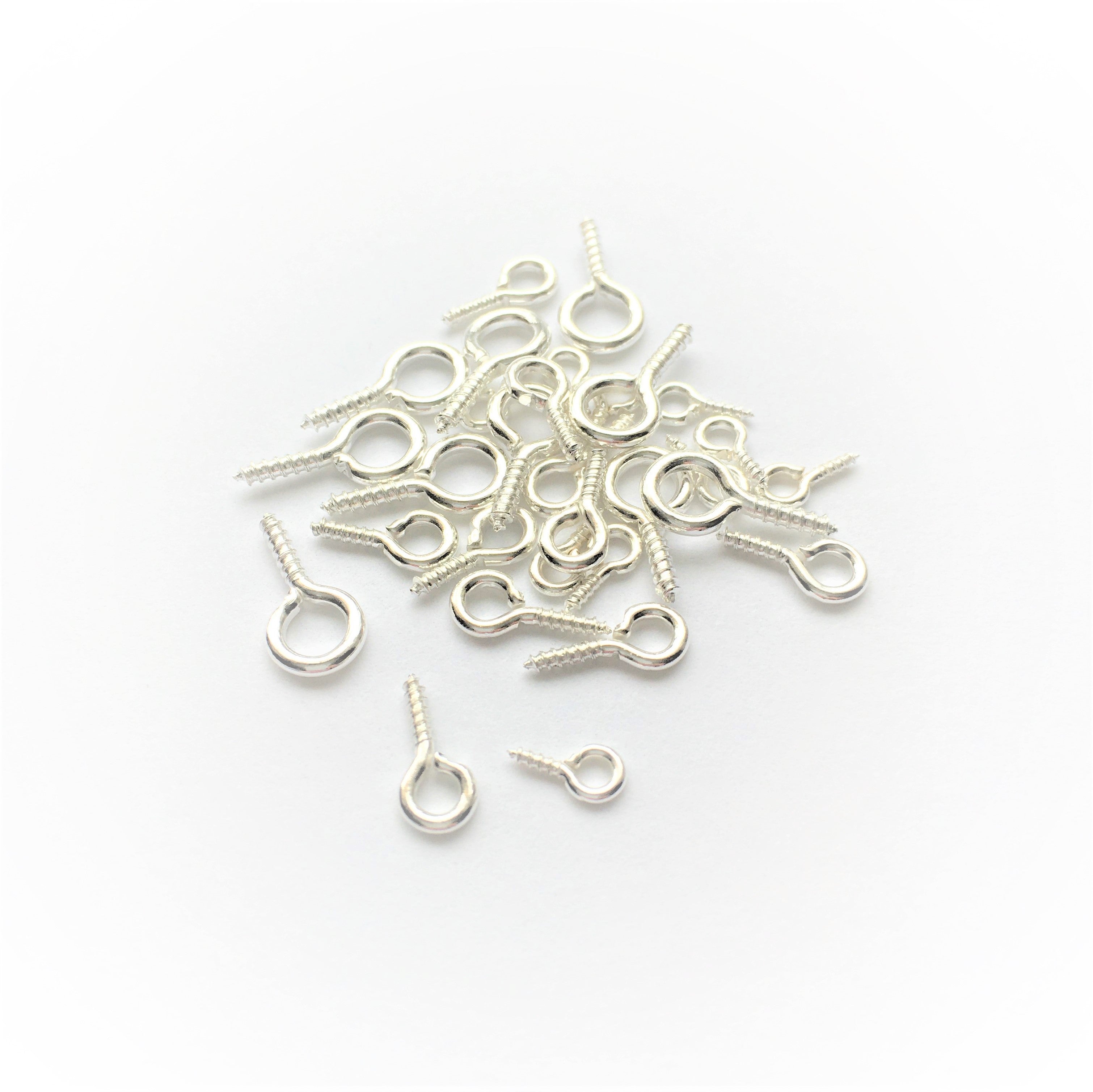 Skruvöglor i Järn 3 storlekar 8mm, 10mm, 13mm Silver, 30-pack