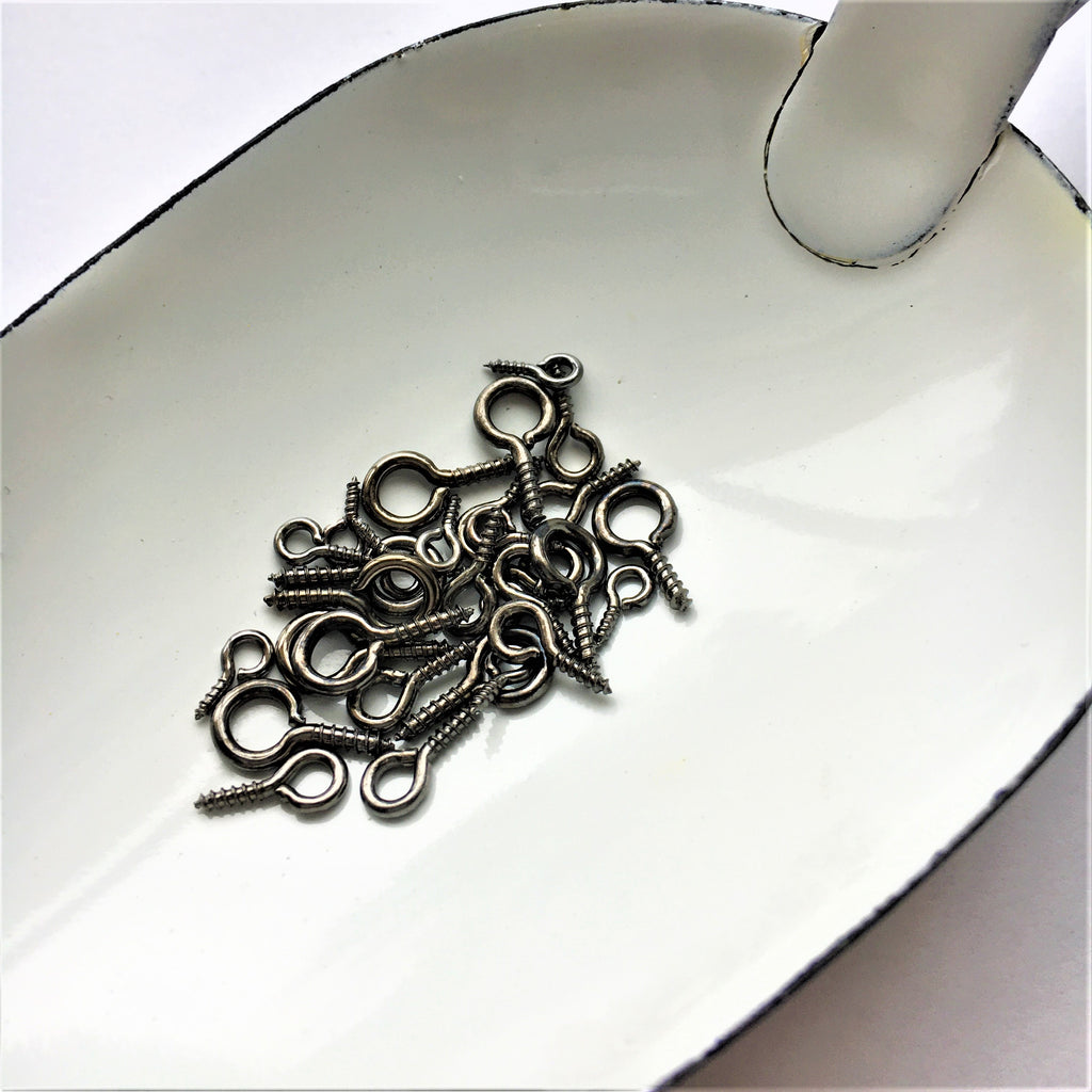 Skruvöglor i Järn 3 storlekar 8mm, 10mm, 13mm Gunmetal, 30-pack