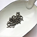 Skruvöglor i Järn 3 storlekar 8mm, 10mm, 13mm Gunmetal, 30-pack