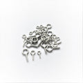 Skruvöglor i Järn 3 storlekar 8mm, 10mm, 13mm Platina, 30-pack