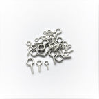 Skruvöglor i Järn 3 storlekar 8mm, 10mm, 13mm Platina, 30-pack