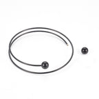 Styvt Armband 6,5cm innerdiameter Svart, 1st