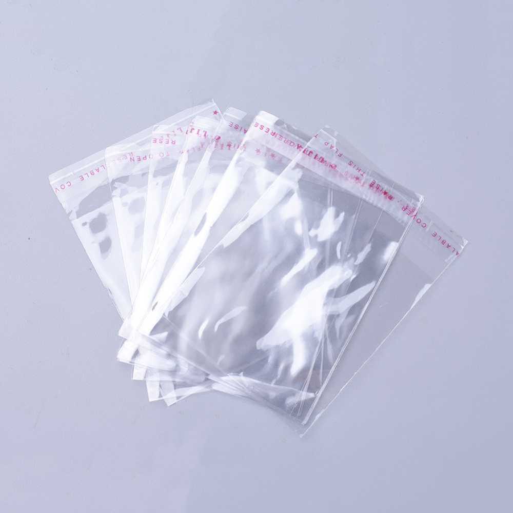 Cellofanpåsar innerdiameter 8x7cm med självhäftande förslutning, 100-pack