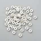 Strassrondeller 8mm Klar strassten Silverpläterade, 10-pack