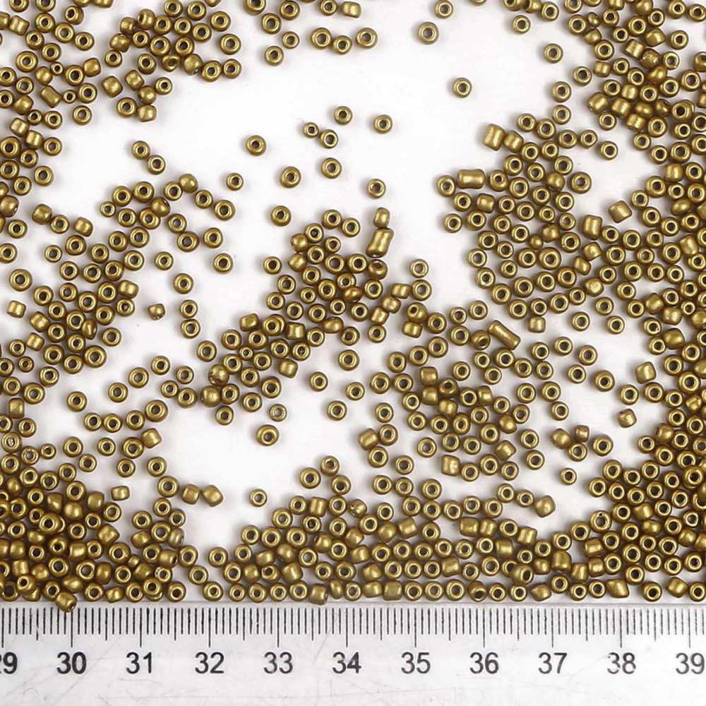 Seed Beads 2mm, 3mm eller 4mm Guld, 30 gram