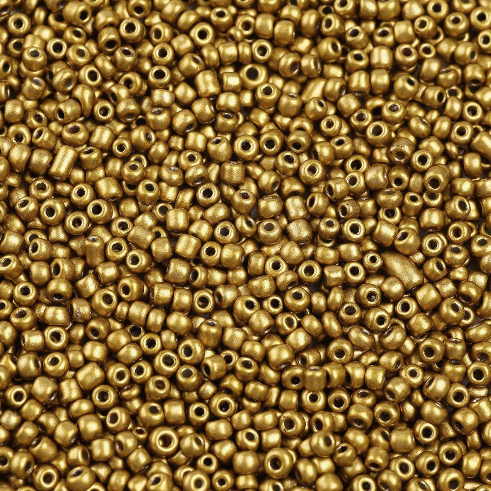 Seed Beads 2mm, 3mm eller 4mm Guld, 30 gram