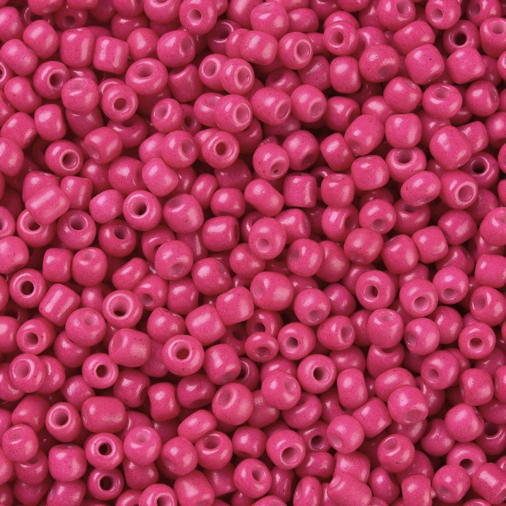 Seed Beads 3mm Kameliaröd, 30 gram (ca 1000st)