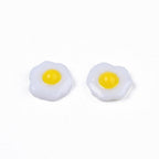 Cabochons Stekta Ägg Miniatyrer 6x6x2mm Matimitation, 4-pack