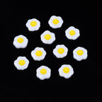 Cabochons Stekta Ägg Miniatyrer 6x6x2mm Matimitation, 4-pack