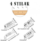 Skruvlås 4 modeller Platina, 8-pack