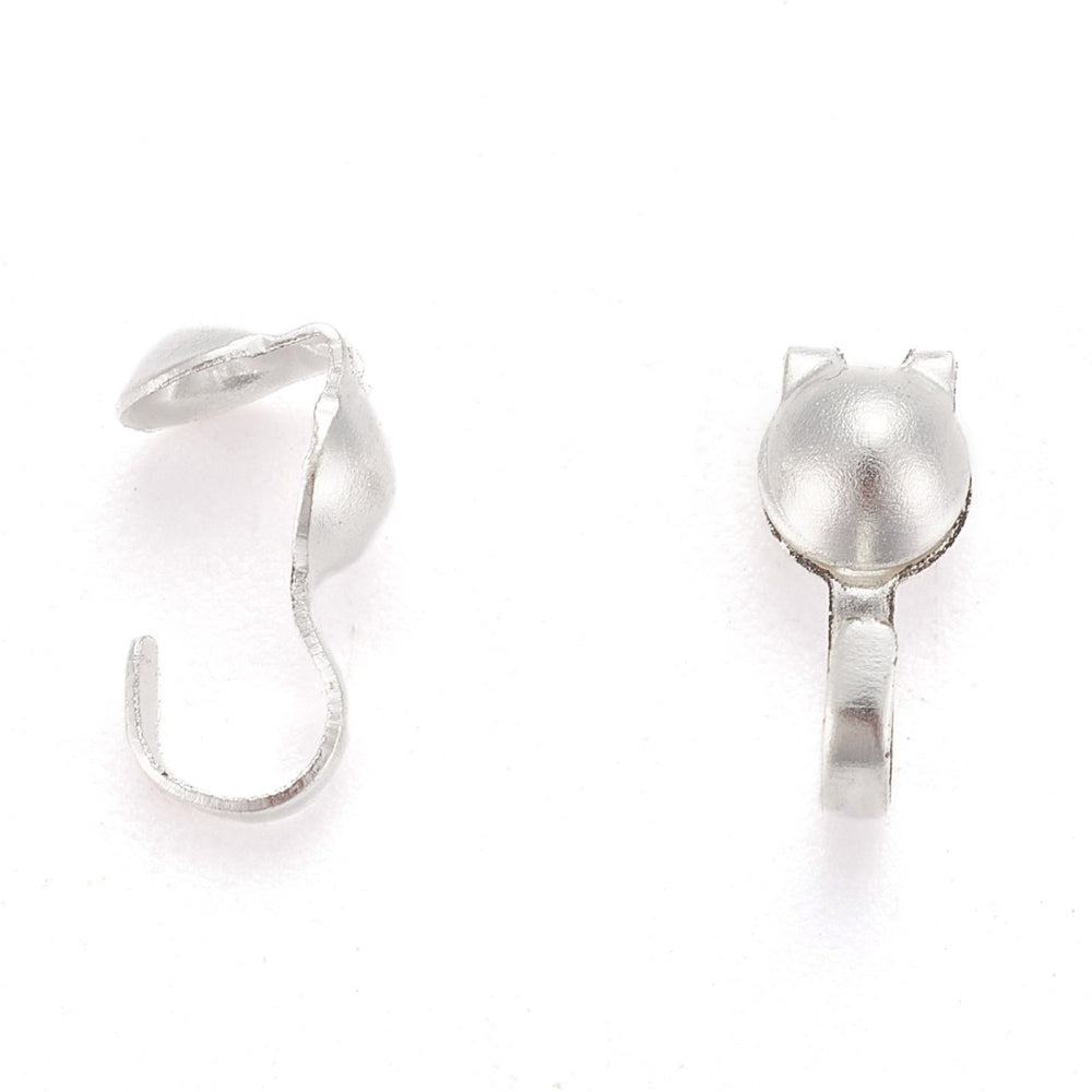 Knutgömmor 9x3mm Stål Silverpläterade, 10-pack