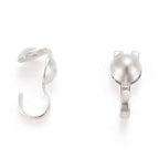 Knutgömmor 9x3mm Stål Silverpläterade, 10-pack