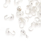 Knutgömmor 9x3mm Stål Silverpläterade, 10-pack