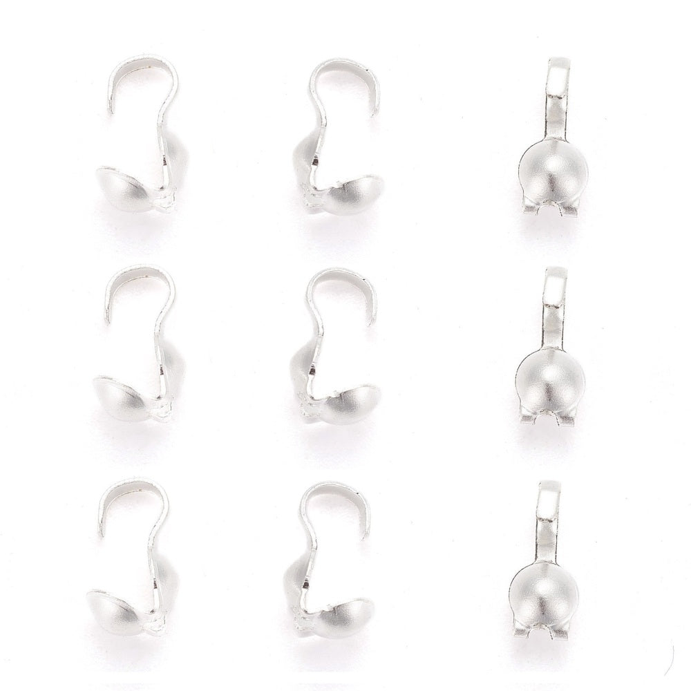 Knutgömmor 9x3mm Stål Silverpläterade, 10-pack
