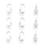 Knutgömmor 9x3mm Stål Silverpläterade, 10-pack