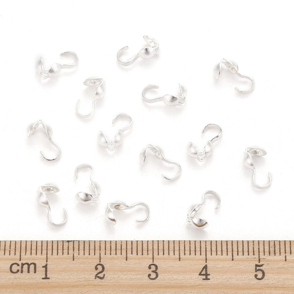 Knutgömmor 9x3mm Stål Silverpläterade, 10-pack