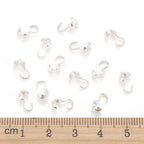 Knutgömmor 9x3mm Stål Silverpläterade, 10-pack