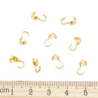 Knutgömmor i Stål 9x3mm Guldpläterade, 40st