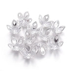 Stora Pärlhattar 18x16mm i stål Silverpläterade, 10st