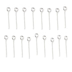 Öglepinnar 16mm i stål Platinumfärgade Nickelfria, 50st