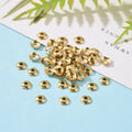 Pärlhattar 4mm i mässing Gyllene, 50-pack