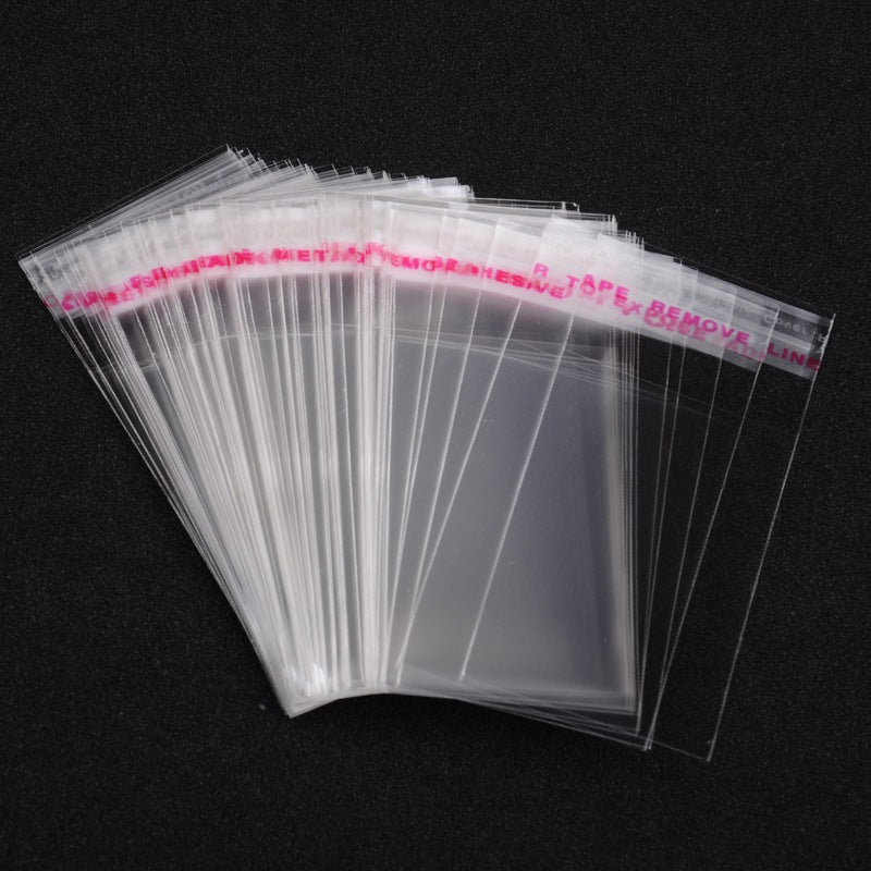 Cellofanpåsar innerdiameter 4x4cm med självhäftande förslutning, 100-pack