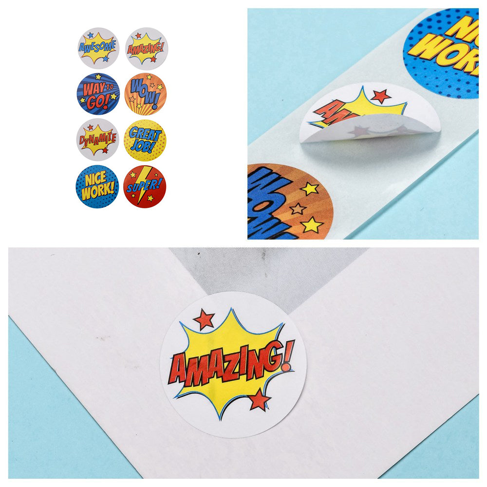 Klistermärken 2,5cm Powerord Affirmationer, 48st