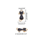 Katter Berlocker Hängen 22x13mm, 4st slumpade färger