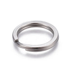 Nyckelringar 20mm Platta Splitringar 304 Rostfritt stål, 5st