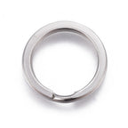 Nyckelringar 20mm Platta Splitringar 304 Rostfritt stål, 5st