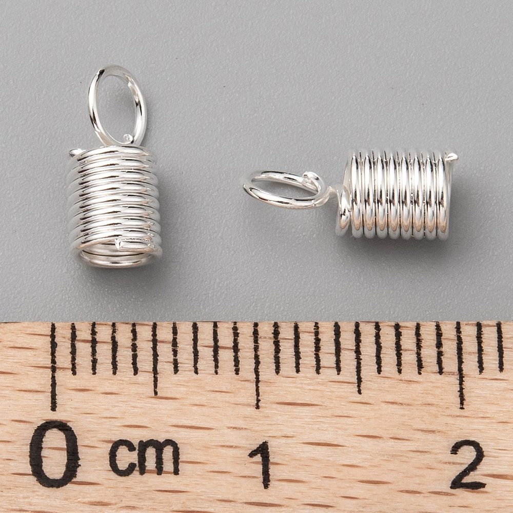 Bandavslut 10x4,5mm Låsfästen Silverpläterade , 8st