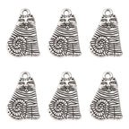 Fantastiskt fina Katter Berlock Antiksilver 13x21mm, 4st