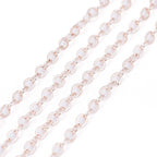 Kabelkedja 2,5x2mm Roséguld Mässingskedja