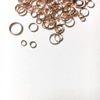 Öppna Bindringar 4mm-10mm Roséguld, 5 gram (ca 70-100st)