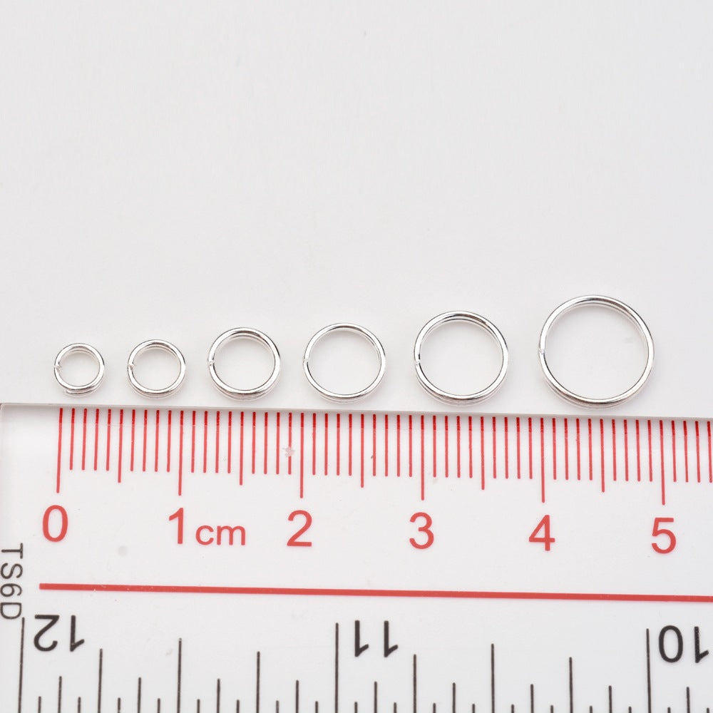 Splitringar (ca 1070st) sorterade 4mm-10mm Silverpläterade, 1 Box