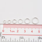 Splitringar (ca 1070st) sorterade 4mm-10mm Silverpläterade, 1 Box