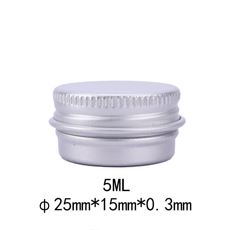 Aluminiumburkar 5ml Platinumfärgade 2,5x1,5cm med skruvlock, 3-pack