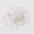 Klämpärlor 2mm Wireklämmor Crimp beads Silverpläterad Mässing