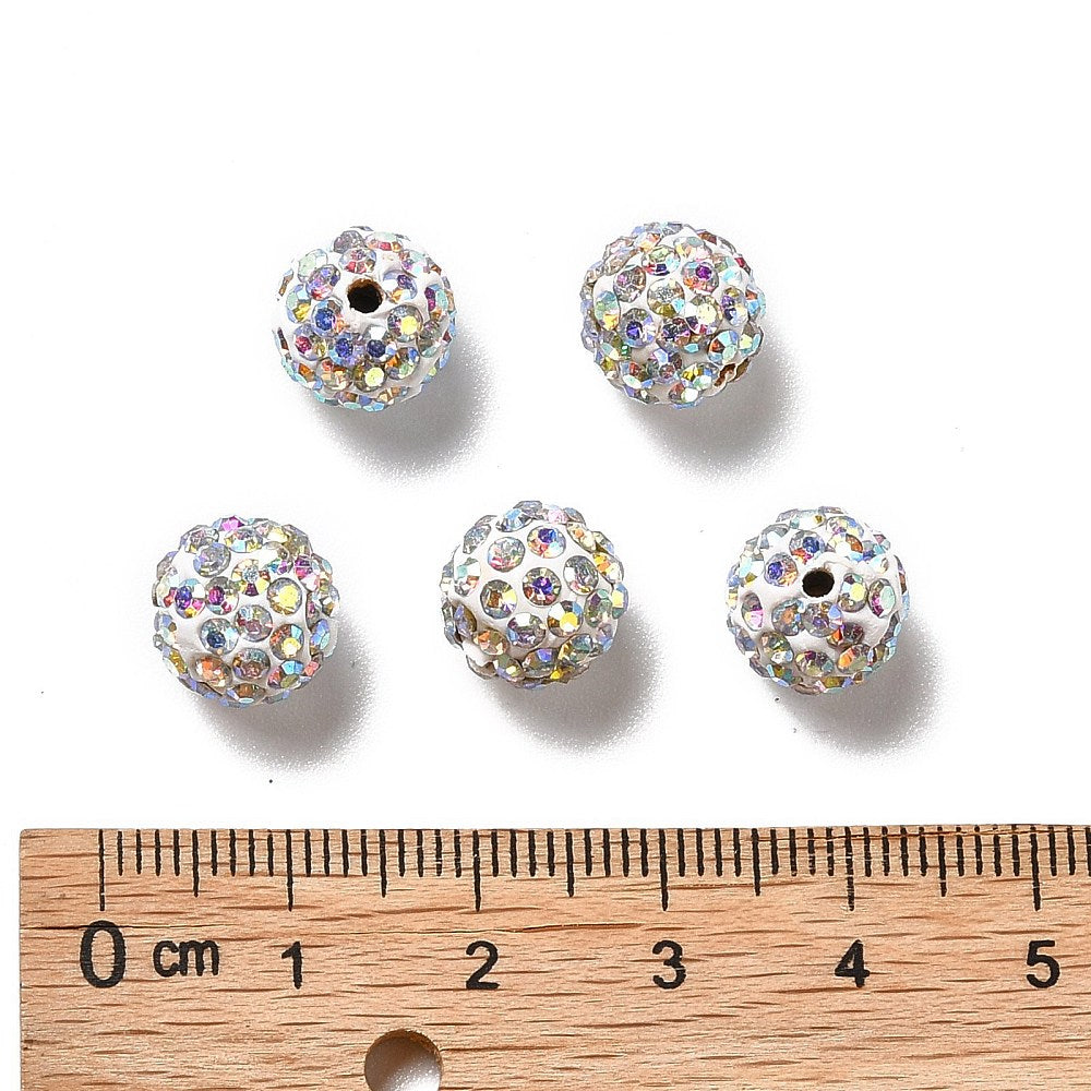 Strasspärlor Discobollar 10mm Norrsken Crystal AB, 10-pack