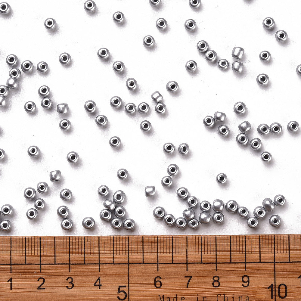 Seed Beads 2mm, 3mm eller 4mm Silver, 30 gram