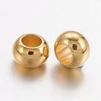 Metallpärlor 4mm Distanspärlor Guld, 10st