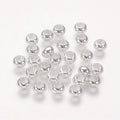 Metallpärlor 4mm Distanspärlor Silver, 10-pack