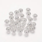 Metallpärlor 4mm Distanspärlor Silver, 10-pack
