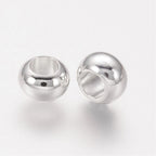 Metallpärlor 4mm Distanspärlor Silver, 10-pack