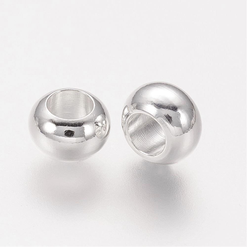 Metallpärlor 4mm Distanspärlor Silver, 10-pack